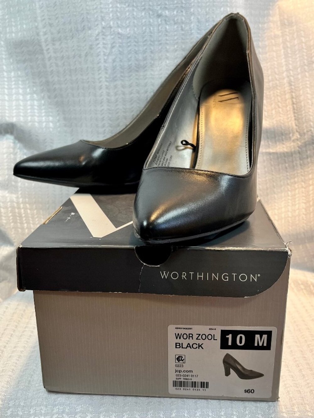 Worthington Zool Black Pumps with Block Heel size 10 M